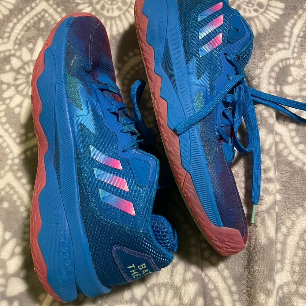 The Adidas Dame 8 Battle Of The Bubble 🏀. Blue/Pink/Purple, Size 11